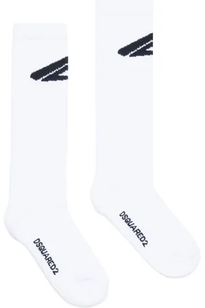 Dsquared2 Calcetines de canalé con logo en intarsia