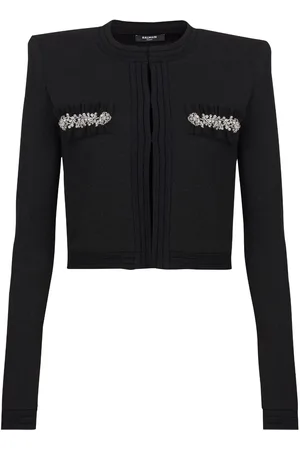 Balmain Cárdigan con detalles de cristales