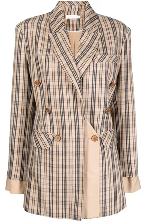 Simkhai Blazer a cuadros con doble botonadura