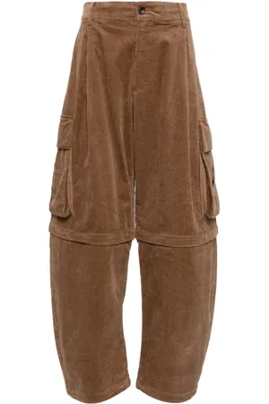 CROQUIS Pantalones Corduroy Loose-Fit