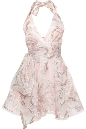 TALBOT RUNHOF Vestido corto con apliques florales