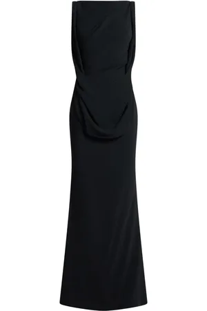 TALBOT RUNHOF Vestido drapeado sin mangas