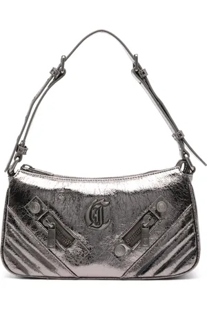 Roberto Cavalli Bolso de hombro con acabado metalizado