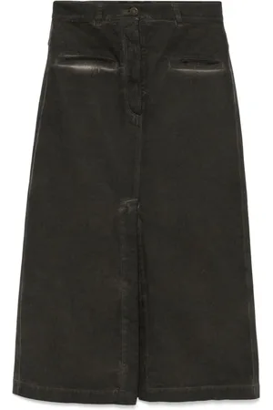 UMA WANG Falda midi con pliegue