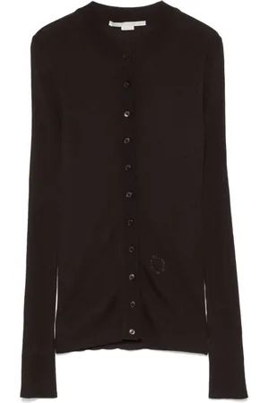 Stella McCartney Cárdigan de canalé fino