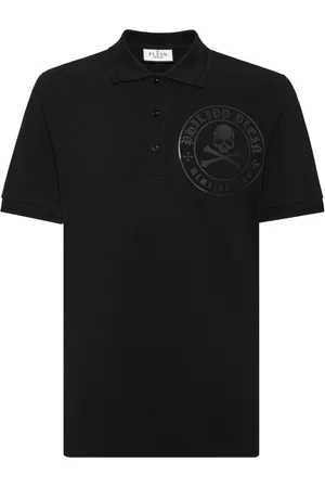 Philipp Plein Polo con logo con apliques