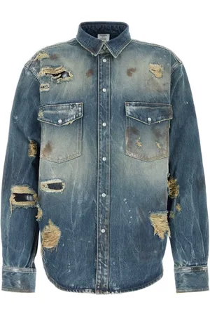 Vetements Camisa vaquera con efecto envejecido