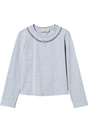 Twin-Set Camiseta con collar de strass