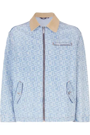 GCDS Chaqueta Harrington vaquera con monograma