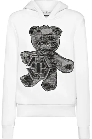 Philipp Plein Sudadera con capucha y apliques de strass