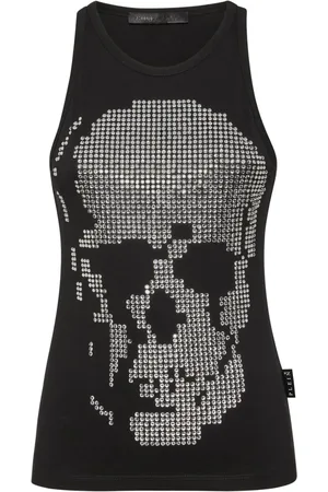Philipp Plein Top con motivo Skull