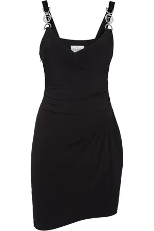 Philipp Plein Vestido corto con placa del logo