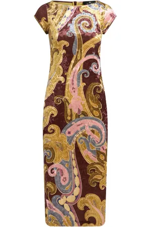 Etro Vestido con estampado de cachemira