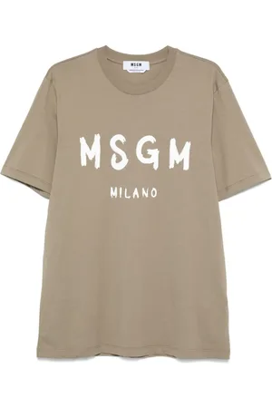Msgm Camiseta con logo estampado