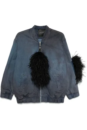 LOULOU Chaqueta vaquera con plumas