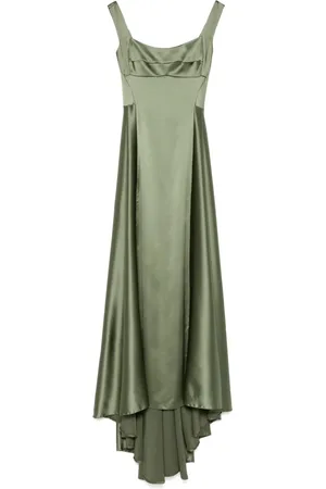 Atu Body Couture Vestido de fiesta de satén con espalda en V