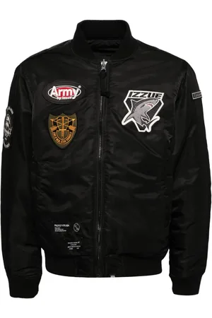 Izzue Chaqueta bómber con aplique del logo