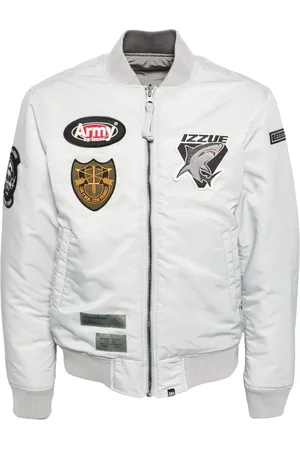 Izzue Chaqueta bómber con aplique del logo