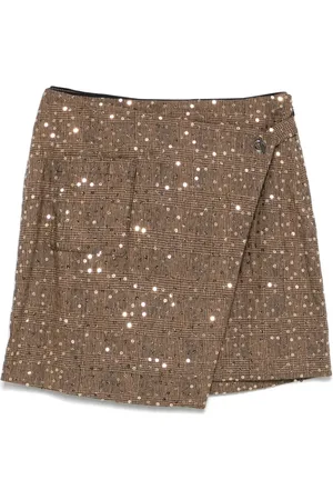 DKNY Falda corta con lentejuelas