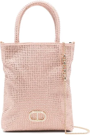 Twin-Set Bolso shopper mini con apliques de cristal