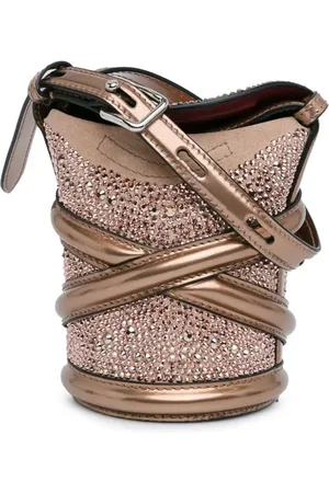 Alexander McQueen Bolso bombonera The Curve con apliques de cristal 2021-2024