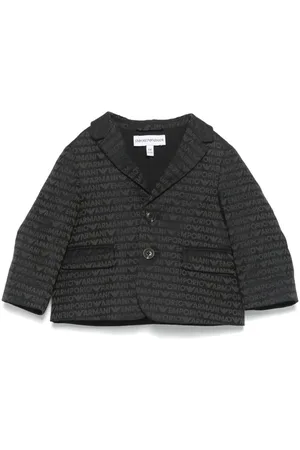 Emporio Armani Blazer con logo en jacquard