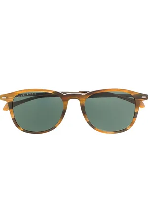 HUGO BOSS Gafas de sol de carey con montura redonda