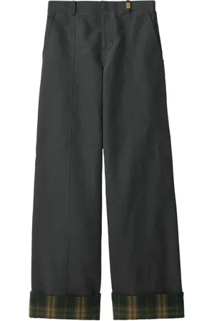 Burberry Pantalones con ribete a cuadros