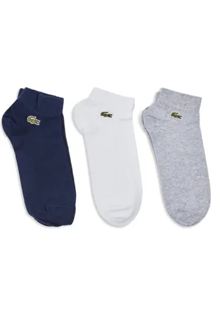 Lacoste Pack de tres pares de calcetines con logo bordado