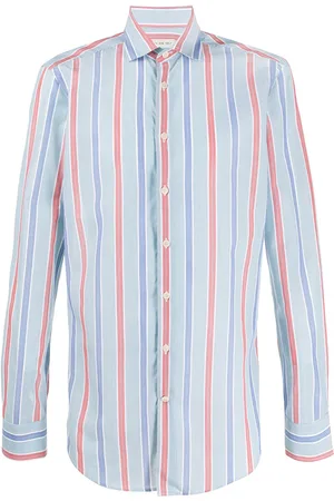 Etro Camisa a rayas con cuello italiano