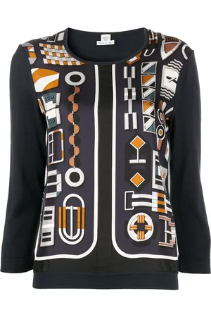 Hermès Top con estampado geométrico pre-owned