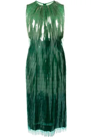 Dolce & Gabbana Vestido con efecto degradado y aplique de lentejuelas