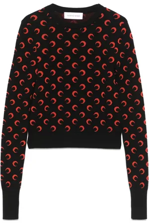 Marine Serre Jersey con motivo Crescent Moon