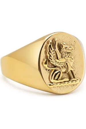 Nialaya Anillo Lion Crest con sello