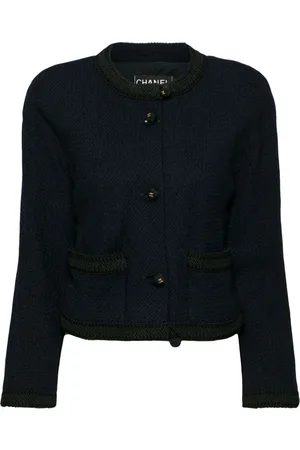 CHANEL Chaqueta con botones y logo CC 1990