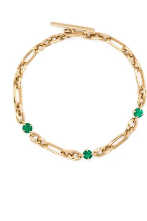 Lizzie Mandler Pulsera en oro de 18 ct con esmeraldas