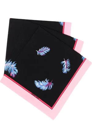 Hermès Set de tres piezas de piel con plumas estampadas 2002 pre-owned