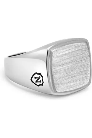 Nialaya Anillo con logo y efecto cepillado