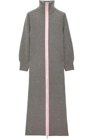 Msgm Vestido midi con ribete en contraste
