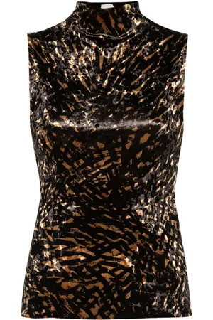 Nanushka Top con animal print