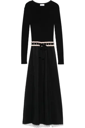 VALENTINO GARAVANI Vestido midi a paneles 2010