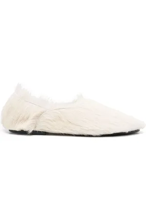 Jil Sander Slippers con pelo de becerro