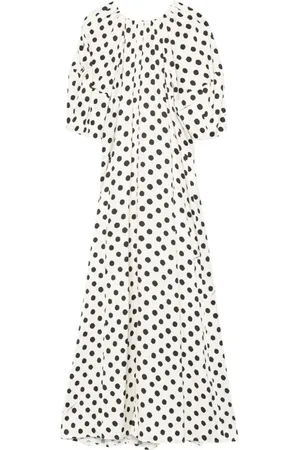 Msgm Vestido midi con lunares estampados