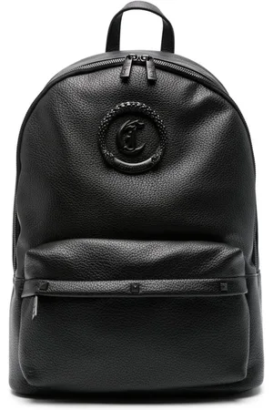 Roberto Cavalli Mochila con placa del logo