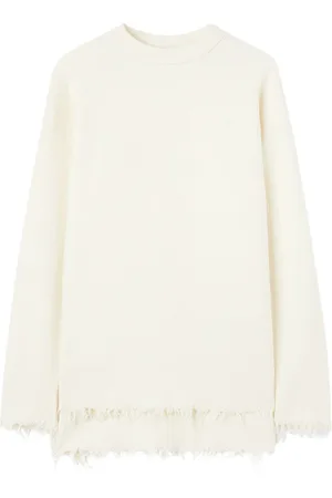 Jil Sander Jersey con bordes deshilachados