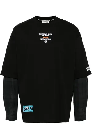 A Bathing Ape Camiseta Moonface a cuadros