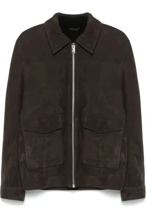 arma leder Chaqueta con cremallera oculta