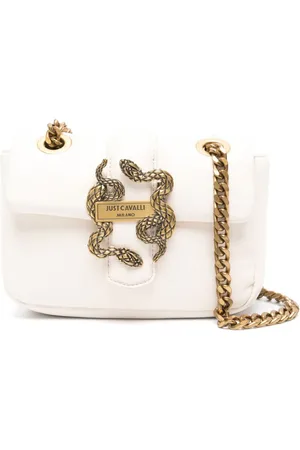 Roberto Cavalli Bolso de hombro con hebilla del logo