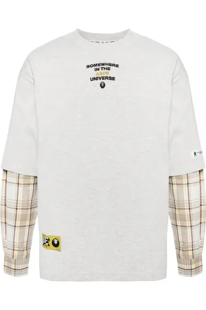 A Bathing Ape Camiseta Moonface a cuadros