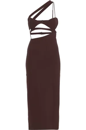 Nensi Dojaka Vestido midi asimétrico
